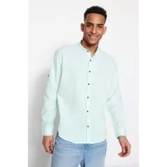 Рубашка TRENDYOL MAN, Цвет: Зеленый, Размер: XL