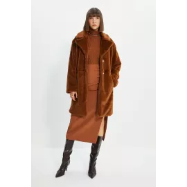 Пальто TRENDYOLMILLA, Color: Brown, Size: 38