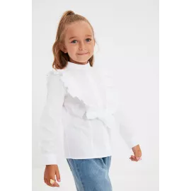 Рубашка TRENDYOLKIDS, Color: White, Size: 5-6 лет