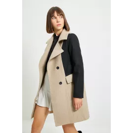 Пальто TRENDYOLMILLA, Color: Beige, Size: 40