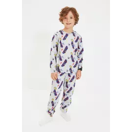 Пижама TRENDYOLKIDS, Цвет: Серый, Размер: 3-4 года