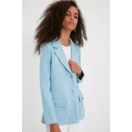 Пиджак TRENDYOLMILLA, Color: Голубой, Size: 44