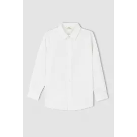 Рубашка DeFacto, Color: White, Size: 8-9 лет