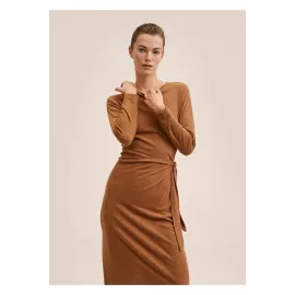 Dress Mango, Color: Brown, Size: M
