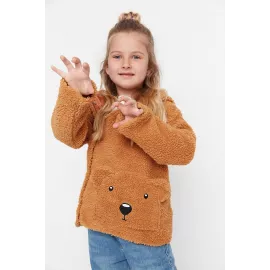 Coat TRENDYOLKIDS, Color: Brown, Size: 3-4 years