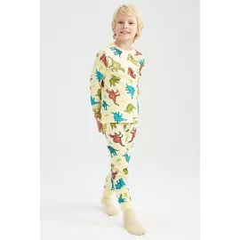 pajama set DeFacto, Color: Yellow, Size: 8-9 лет