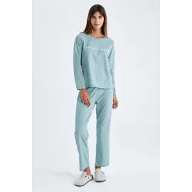 pajama set DeFacto, Color: Green, Size: M