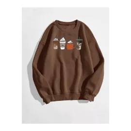sweatshirt K&H TWENTY-ONE, Color: Brown, Size: S