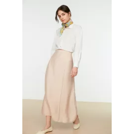 Skirt TRENDYOL MODEST, Color: Beige, Size: 40