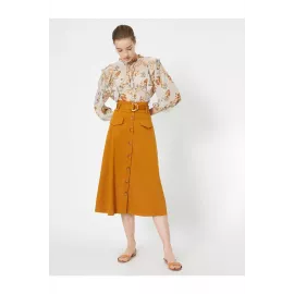 Skirt Koton, Color: Yellow, Size: 38