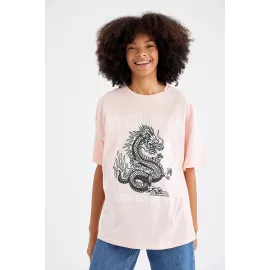 T-shirt DeFacto, Color: Pink, Size: M
