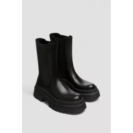 Boots Pull & Bear, Color: Черный, Size: 40