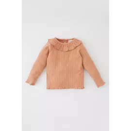 Knitted T-shirt DeFacto, Color: Orange, Size: 9-12 мес.