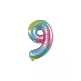 Inflatable foil number 9 Aşkın Parti Evi, Color: Multicolored, Size: STD