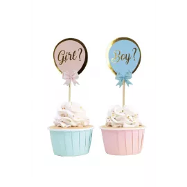 Girl Boy Cake Topper Big Party, Color: Multicolored, Size: STD