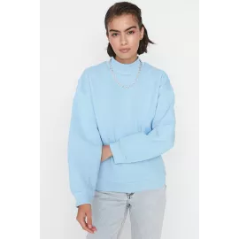 sweatshirt TRENDYOLMILLA, Color: Голубой, Size: S