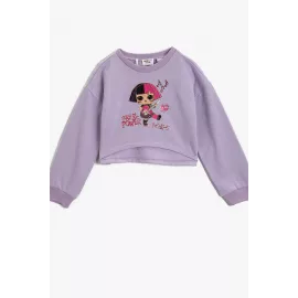 sweatshirt Koton, Color: Purple, Size: 11-12 years