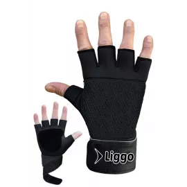 Sport gloves Liggo, Color: Черный, Size: XL