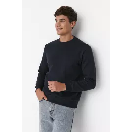 sweatshirt TRENDYOL MAN, Color: Темно-синий, Size: XL