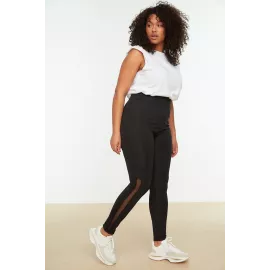 Leggings Trendyol Curve, Color: Черный, Size: XL