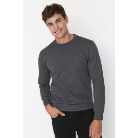 sweatshirt TRENDYOL MAN, Color: Anthracite, Size: M