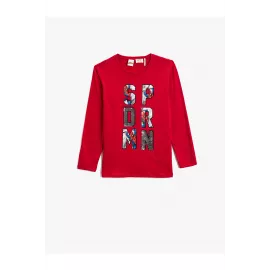 T-shirt with long sleeves Koton, Color: Red, Size: 7-8 лет
