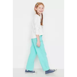 Брюки TRENDYOLKIDS, Color: Turquoise, Size: 3-4 years