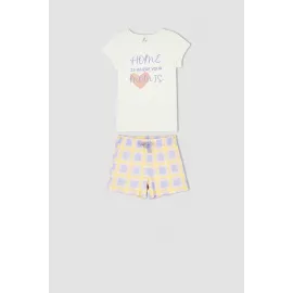 Пижамный комплект DeFacto, Цвет: Экрю, Размер: 4-5 лет