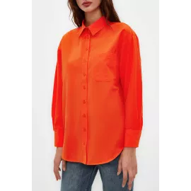 Рубашка TRENDYOLMILLA, Цвет: Оранжевый, Размер: 36