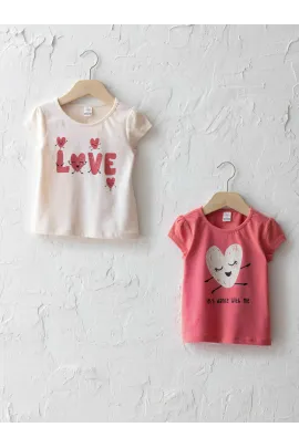 Futbolka 2 sany LC Waikiki, Reňk: Bež, Ölçeg: 6-9 aý