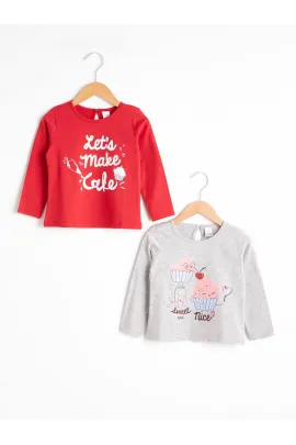 Футболки 2 шт. LC Waikiki, Цвет: Серый, Размер: 9-12 мес.