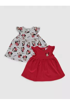 Платье для малышек от 6 до 9 месяцев, красное, из хлопковой ткани пенье, с принтом, тонкое, без рукавов, с обычным воротником, бренд LC Waikiki, производство Турция  LC Waikiki, Цвет: Красный, Размер: 6-9 мес.