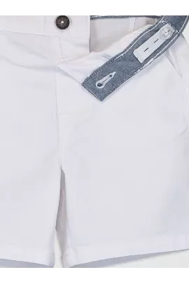 Белые хлопковые шорты из габардина для малышей 3-4 лет, бренд LC Waikiki, произведено в Турции  LC Waikiki, Цвет: Белый, Размер: 3-4 года, изображение 3