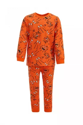 Пижамный комплект DeFacto, Цвет: Оранжевый, Размер: 3-4 года