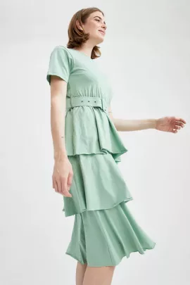 Платье DeFacto, Цвет: Зеленый, Размер: S, изображение 6
