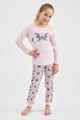 Пижамный комплект DeFacto, Цвет: Розовый, Размер: 3-4 года, изображение 5