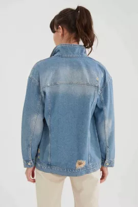 Джинсовая куртка DeFacto, Цвет: Синий, Размер: S, изображение 4