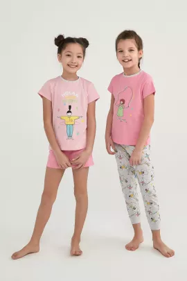 Пижама (комплект) Penti, Цвет: Розовый, Размер: 4-5 лет