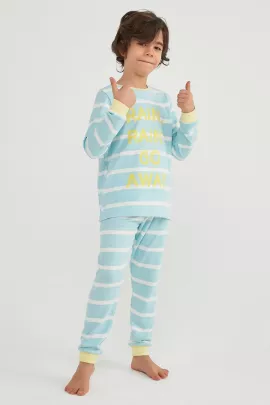 Пижама (комплект) Penti, Цвет: Голубой, Размер: 3-4 года