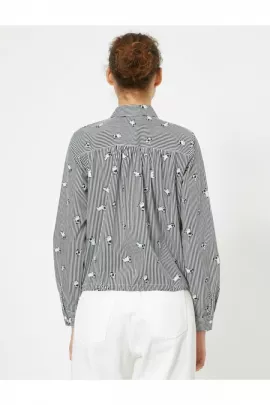 Рубашка Koton, Цвет: Серый, Размер: 36, изображение 4