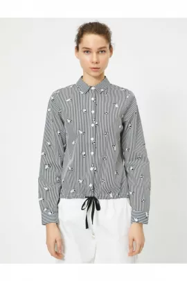 Рубашка Koton, Цвет: Серый, Размер: 36, изображение 3