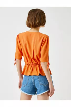 Блузкa Koton, Цвет: Оранжевый, Размер: 34, изображение 4