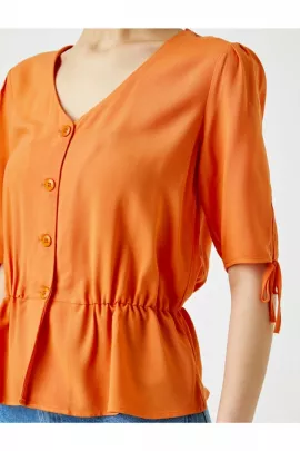 Блузкa Koton, Цвет: Оранжевый, Размер: 34, изображение 5