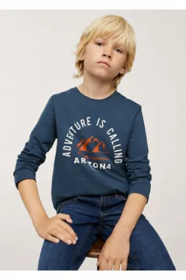 Футболкa Mango, Цвет: Темно-синий, Размер: 9-10 лет