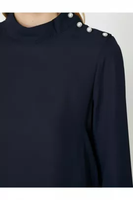 Блузка Koton, Цвет: Темно-синий, Размер: 34, изображение 5