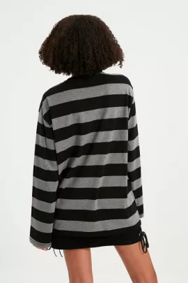 Блузка TRENDYOLMILLA, Цвет: Серый, Размер: M, изображение 5