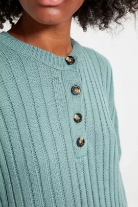 Комплект свитер и брюки TRENDYOLMILLA, Цвет: Бирюзовый, Размер: M, изображение 3