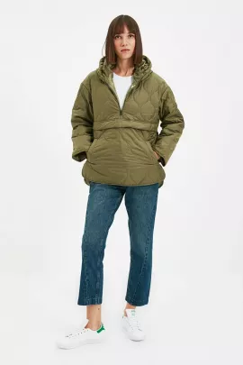 Куртка-пуховик TRENDYOLMILLA, Цвет: Зеленый, Размер: M, изображение 2