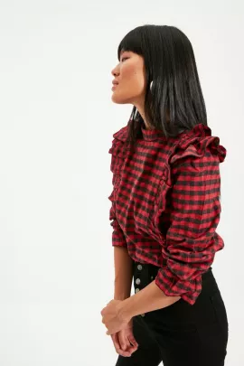 Блузка TRENDYOLMILLA, Цвет: Красный, Размер: 36, изображение 2