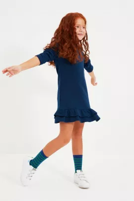 Платье TRENDYOLKIDS, Цвет: Темно-синий, Размер: 4-5 лет, изображение 3